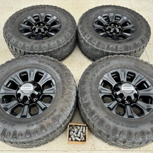 FORD TREMOR F-350 18” OEM WHEELS TIRES 35s BLACK PLATINUM LARIAT F-250 LUGS TPMS